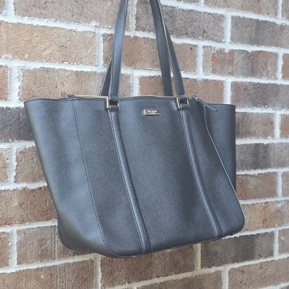 Kate Spade Black Leather Tote - Picture 8 of 14